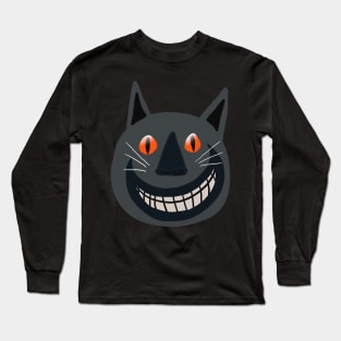 Crazy Halloween Cat Long Sleeve T-Shirt